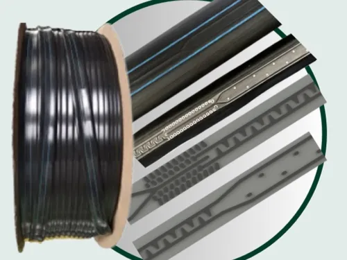 شريط الري بالتنقيط (T-TAPE)، مع منقطات شريطية متصلة